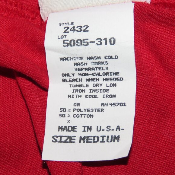 Huntington Ridge Red with Gold Nautical Theme Short Sleeve Blouse Size M (C1130) - Picture 7 of 7